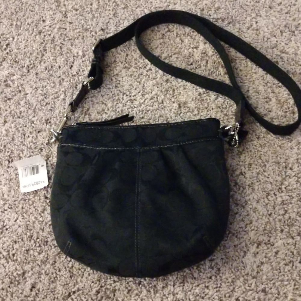 NEW Coach Signature Crossbody Purse BLACK